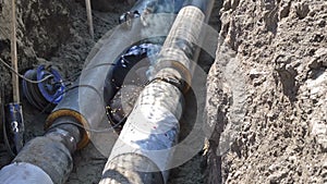 Welding of Pipes in the Earthen Trench