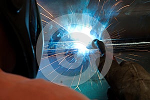 Welding process in detail