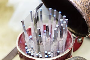 Welding rods or electrode welding.