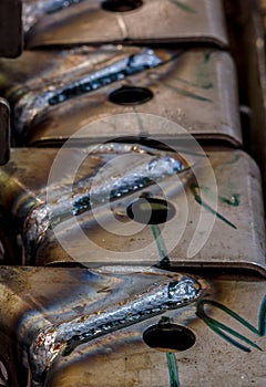 Welding seam onto steel sheet metal