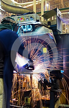 The Welding skill up use in product part automotiv