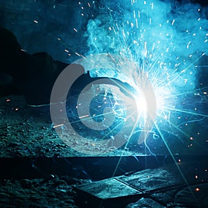 Welding with sparks