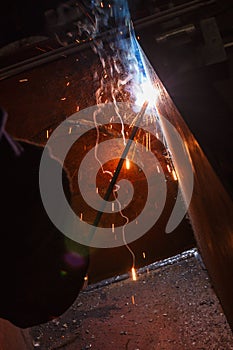 Welding sparks