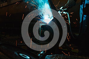 Welding sparks