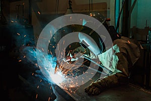 Welding sparks