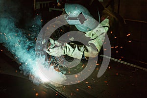 Welding sparks