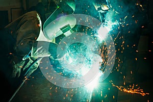 Welding sparks