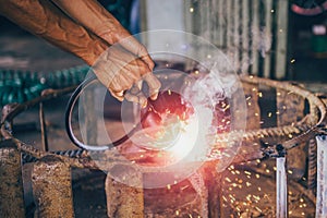 Welding with sparks no safety