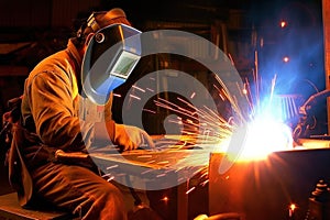 Welding Station - Generative AI photo