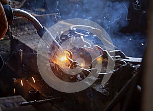 Welding the steel structure