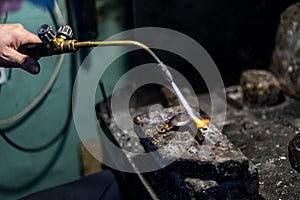Welding tool on the white background