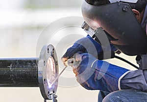 Welding work and piping