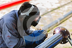 Welding work and piping