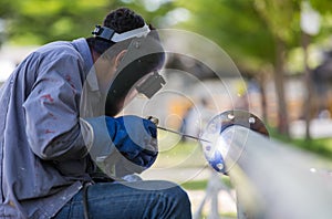 Welding work and piping