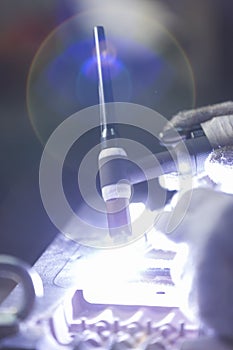 Welding work by TIG welding