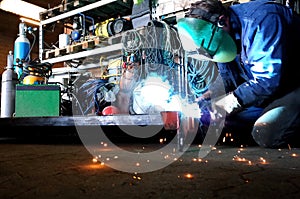 Welding in the workshop