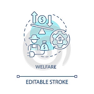 Welfare turquoise concept icon