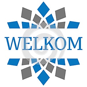 Welkom Blue Grey Circular photo