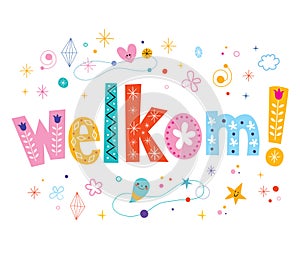 welkom - welcome in Dutch language photo