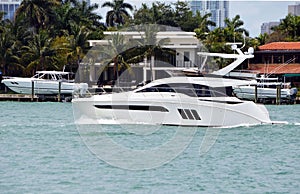 Well appointed cabin cruiser on the Florida Intra-Coastal