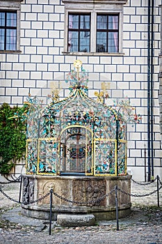 Well in the courtyard of Jindrichuv Hradec castle, Czech Republic