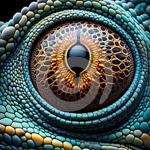 CLOSE UP IGUANA EYE