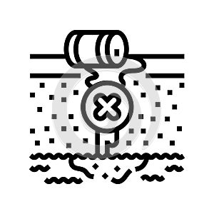 well design hydrogeologist line icon vector illustration photo