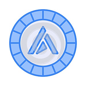 Well designed icon of Ardor coin, cryptocurrency coin vector design