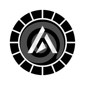 Well designed icon of Ardor coin, cryptocurrency coin vector design