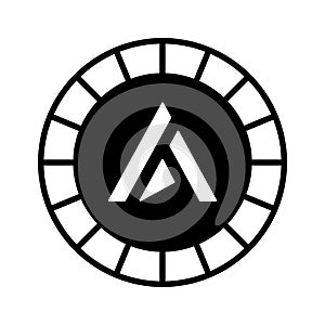 Well designed icon of Ardor coin, cryptocurrency coin vector design
