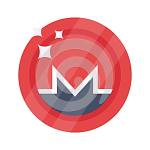 Well designed icon of Monero coin, cryptocurrency coin vector design