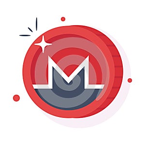 Well designed icon of Monero coin, cryptocurrency coin vector design