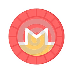 Well designed icon of Monero coin, cryptocurrency coin vector design