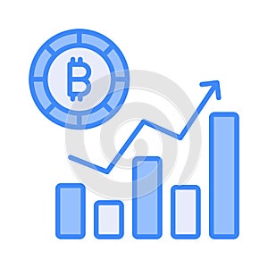 Well designed vector of hashrate, cryptocurrency related icon