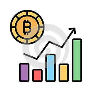 Well designed vector of hashrate, cryptocurrency related icon