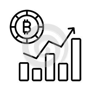 Well designed vector of hashrate, cryptocurrency related icon