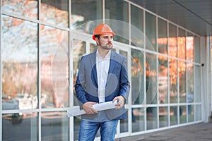 Well dressed business man posing outdoors. Business concept.