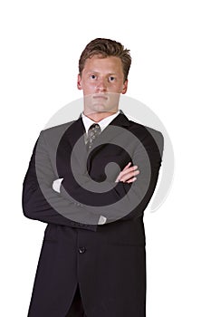 Well dressed businessman with crossed arms