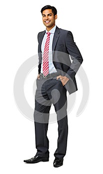 Well-Dressed Businessman With Hands In Pockets