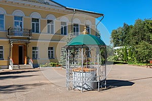 The well in front of the Priestorye Corps Borovichi Holy Spirit Monastery