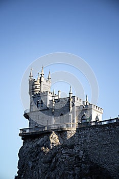 Well-known castle Swallow`s Nest near Yalta in Crimea