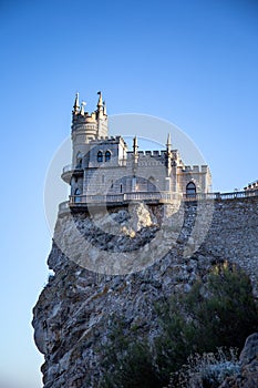 Well-known castle Swallow`s Nest near Yalta in Crimea