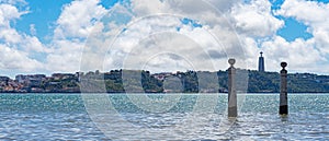 well-known place in Lisbon at terreiro do paÃ§o, quay of columns