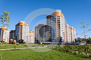 Well-maintained apartment complex `Nut hill` in Khabarovsk