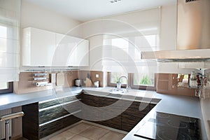 Well-organized kitchen interior