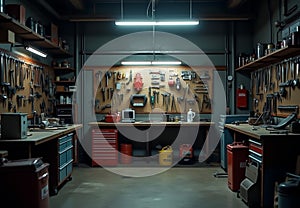 Well-Organized Workshop: Tools and Equipment in a Functional Garage"