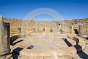 Well-preserved roman ruins in Volubilis, Fez Meknes area, Morocco