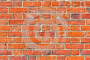 Well saturated orange brickwall