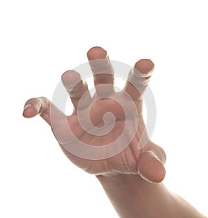 Well shaped men hand reaching for something photo