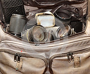 Well stocked camera bag